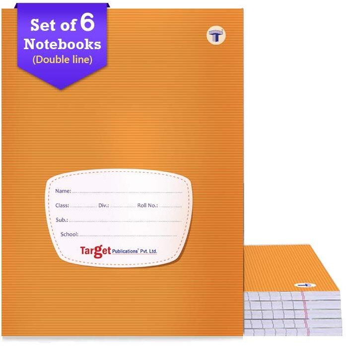Small Notebooks Double Line (172 Ruled Pages) | Soft Brown Cover | 18 cm x 24 cm Approx | Writing Books | Pack of 6 Books | GSM 57