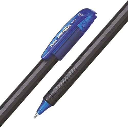 Pentel EnerGel 0.7 MM Roller Gel Pen | Quick Dry Ink For Smudge-Free Writing | Lightweight Gel Pen For Smooth Writing Experience | Blue, Pack of 10 (BL417)