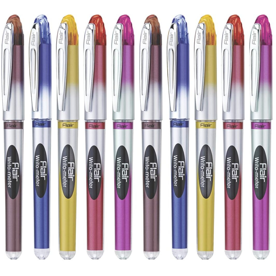 FLAIR Writometer Blue Ball Pen Pack of - 5 Pen