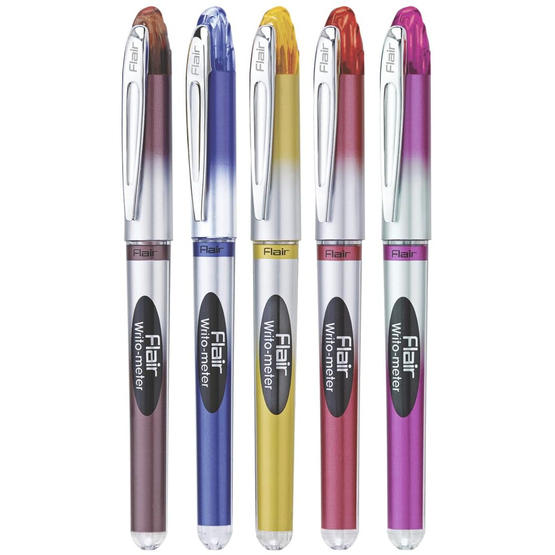 FLAIR Writometer Blue Ball Pen Pack of - 5 Pen