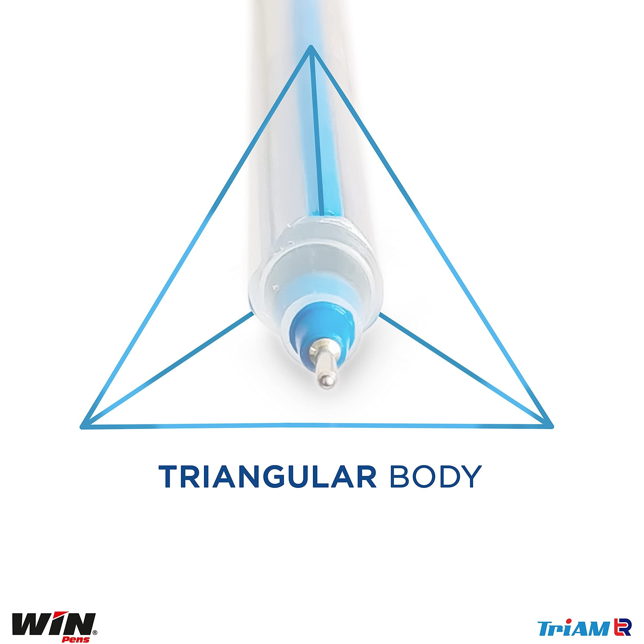 Win Triam TR Ball Pens | 40 Blue Pens | Lightweight Body Design | Use and Throw Pens | For One Time Use | Blue Pens Pack | Ideal for School Office & Business | Pens For Writing | Stick