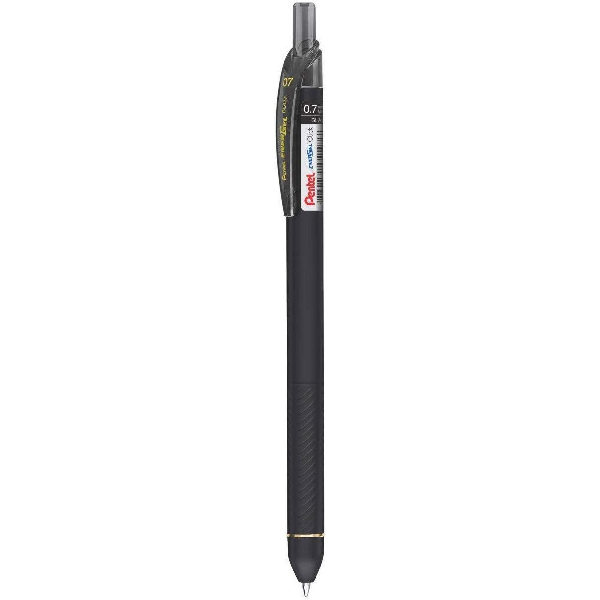 Pentel EnerGel Click Roller Gel Pen - Pack of 4 (2 BLUE + 2 BLACK PENS)
