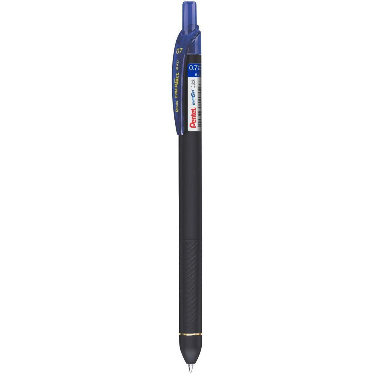 Pentel EnerGel Click Roller Gel Pen - Pack of 4 (2 BLUE + 2 BLACK PENS)