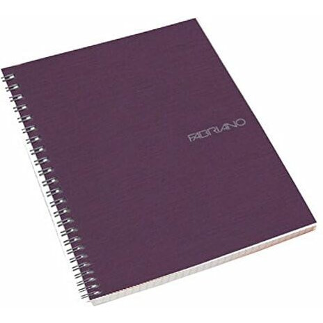 Fabriano Ecoqua A4 Spiral Bound Lined Notebook Purple