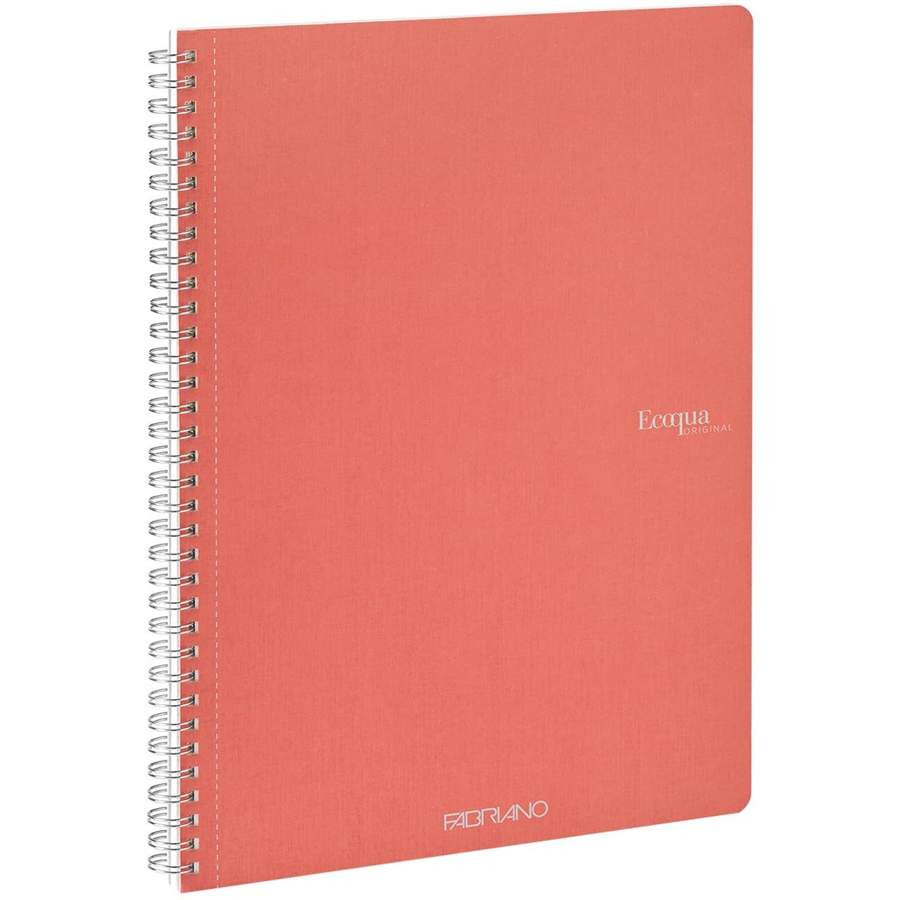 Fabriano Ecoqua A4 Spiral Bound 5mm Graph Notebook, 90 GSM, 70 Sheets / 140 Pages, Colour - Flamingo