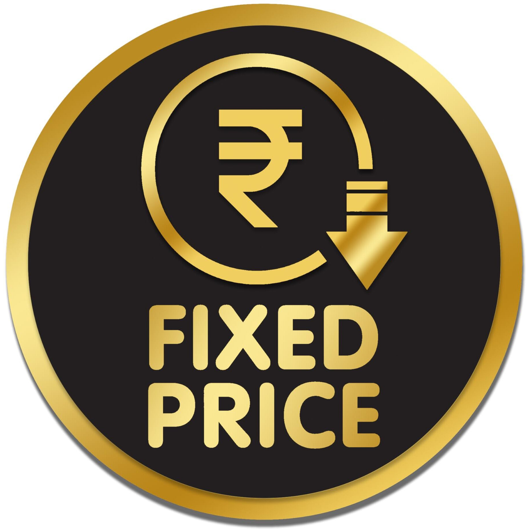 Goelite Acrylic Fixed Price Sign Board For Stores, Caf, Hotel, Restaurant, Business, Shop Self-Adhesive And Waterproof Size  6 Inch Set of 1 Sign Board (fixed price)