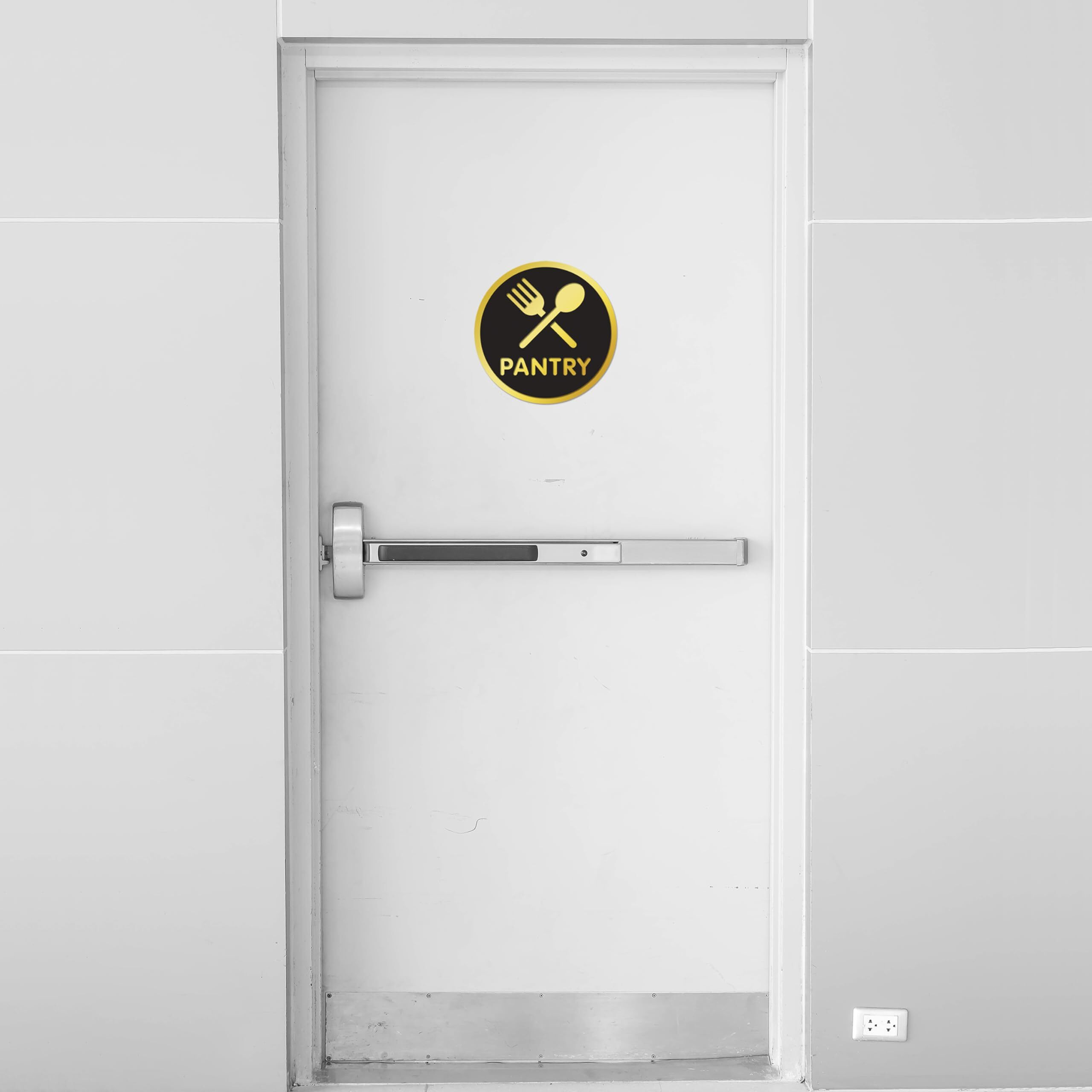 Goelite Acrylic Pantry Sign Board For Stores, Caf, Hotel, Restaurant, Business, Shop Self-Adhesive And Waterproof Size  6 Inch Set of 1 Sign Board (pantry)