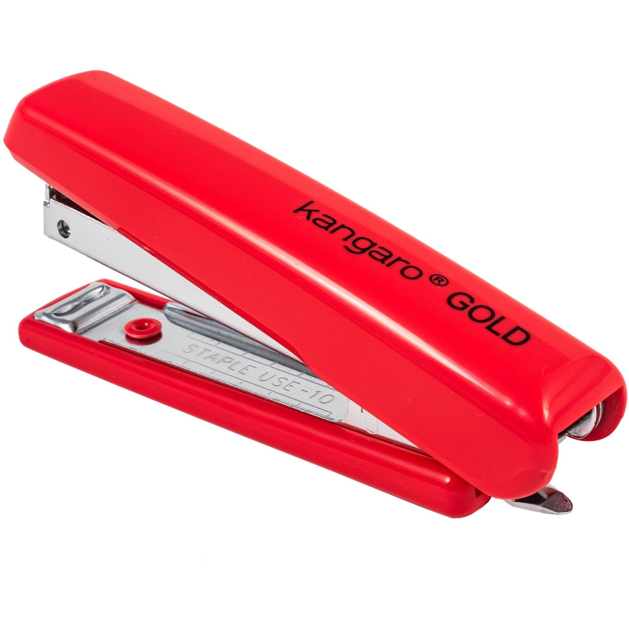 Kangaro Desk Essentials HS-G10 All Metal Stapler | Standard Stapler with Quick Loading Mechanism | Sturdy & Durable for Long Time Use | Color May Vary, Pack of 1