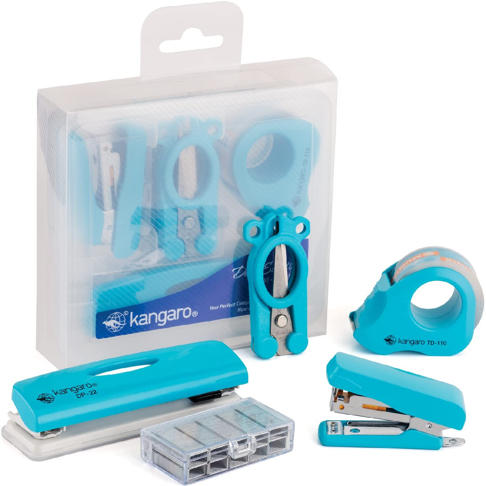 Kangaro Desk Essentials DE-Mini 10 Multipurpose Combo Pack | Stationery Combo Gift Set | Color May Vary, Pack of 1