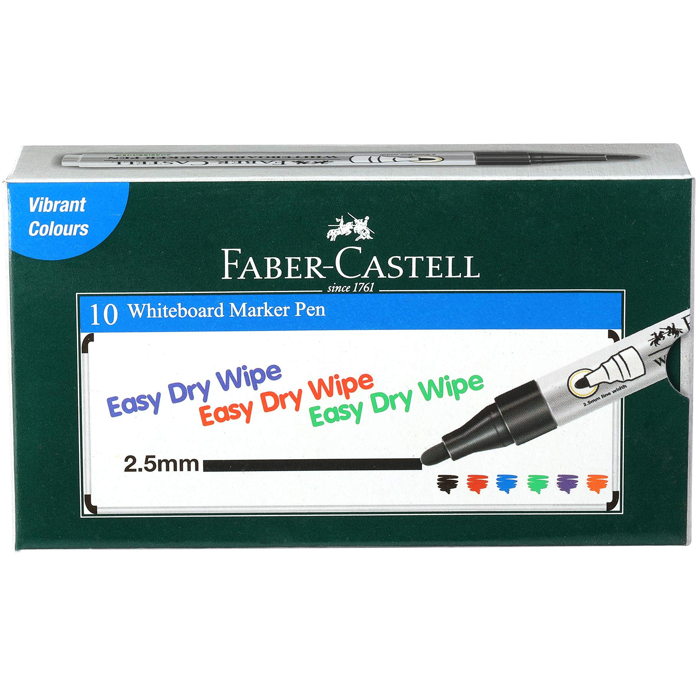 Faber-Castell Whiteboard Broad Marker - Pack of 10 (Black)