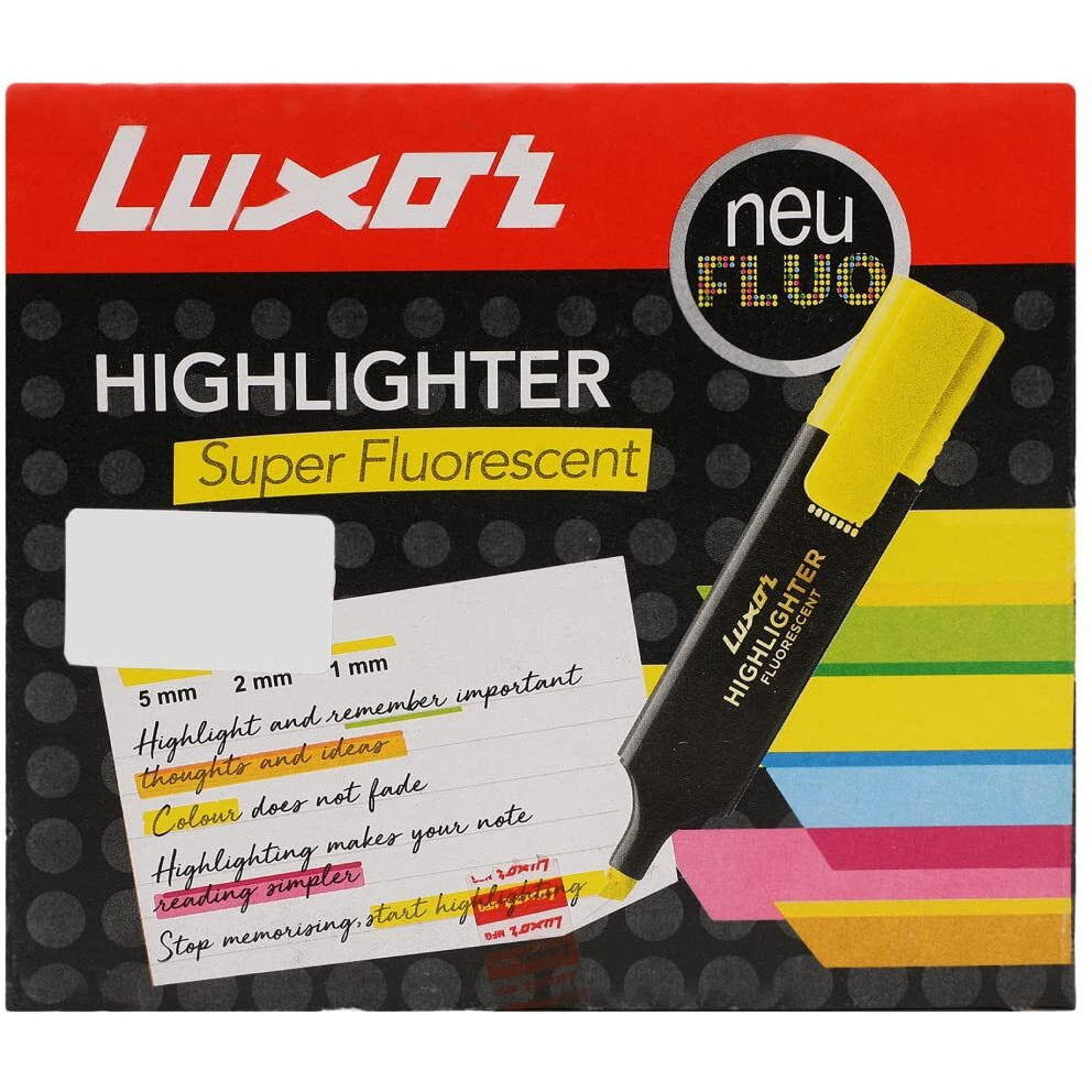 Luxor 1851 Chisel Point Highlighter - Blue - Box of 10