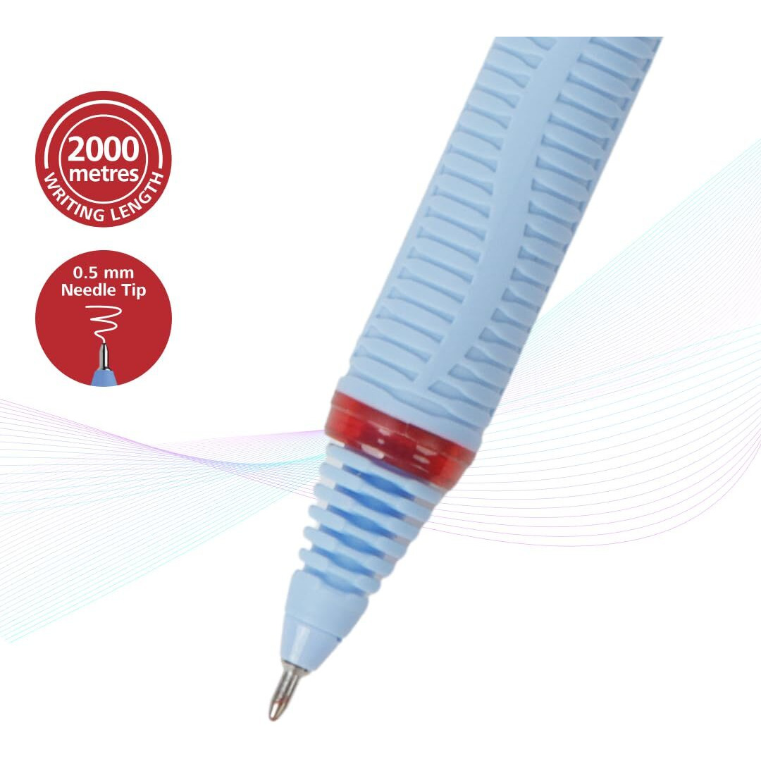 Luxor Schneider, One Hybrid Roller Ball Pen - Red, 0.5 mm, 2000 mtrs writing length, Waterproof Ink, Consistent ink flow, Ideal for Professionals & Office essential