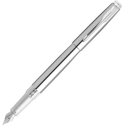 Parker Aster Shiny Chrome |Gold Trim |Fountain Pen - Medium Nib
