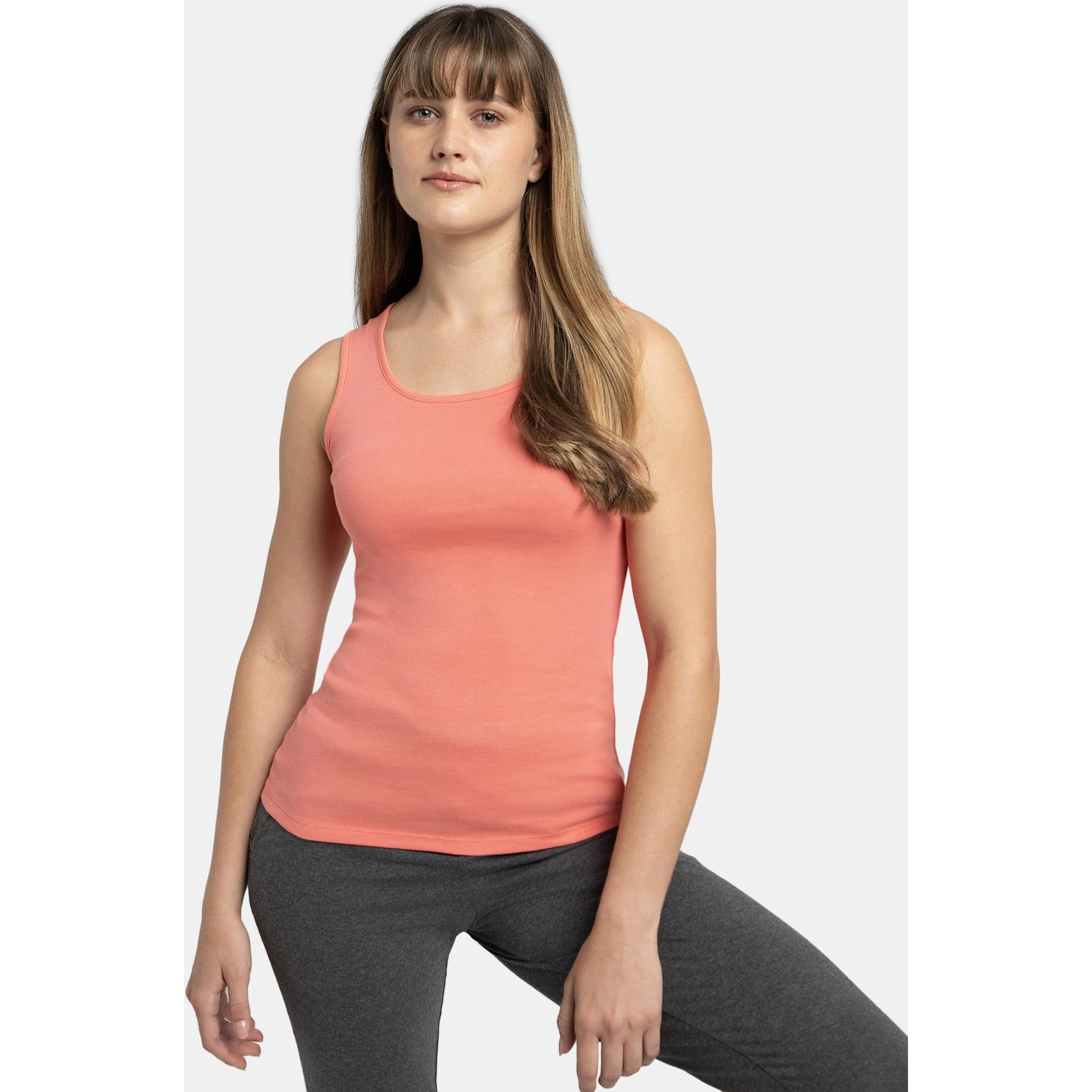 Jockey Women's Slim Fit Tank Top A113_Blush Pink_M