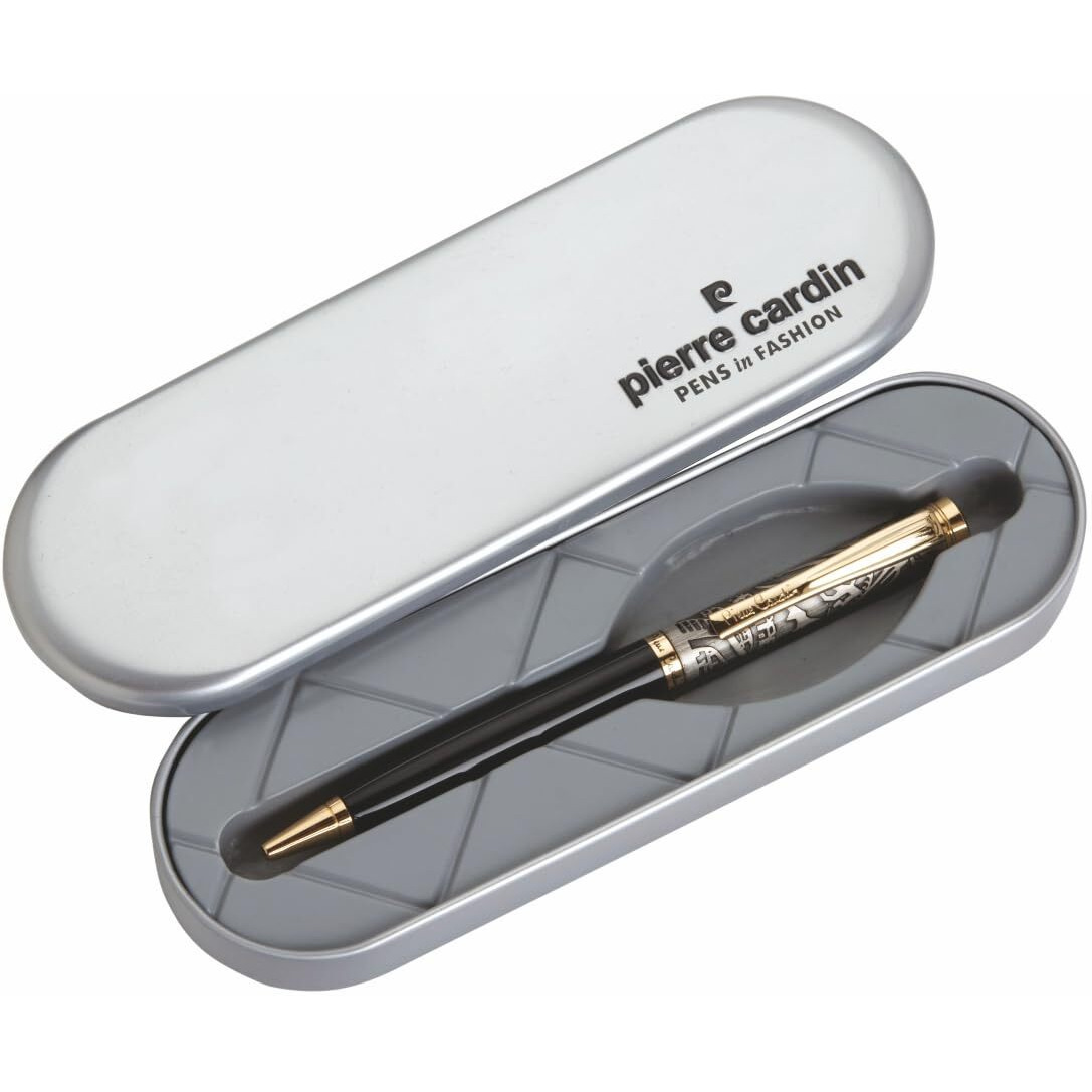 Pierre Cardin Antica Metal Premium Ball Pen with Twist Mechanism | Luxurious & Stunning Pocket Pen with Gold Finish Clip | Ideal For Christmas, New Year & Corporate Gifting