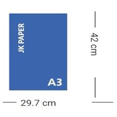 White JK Easy A3 Copier Paper, GSM 70 GSM