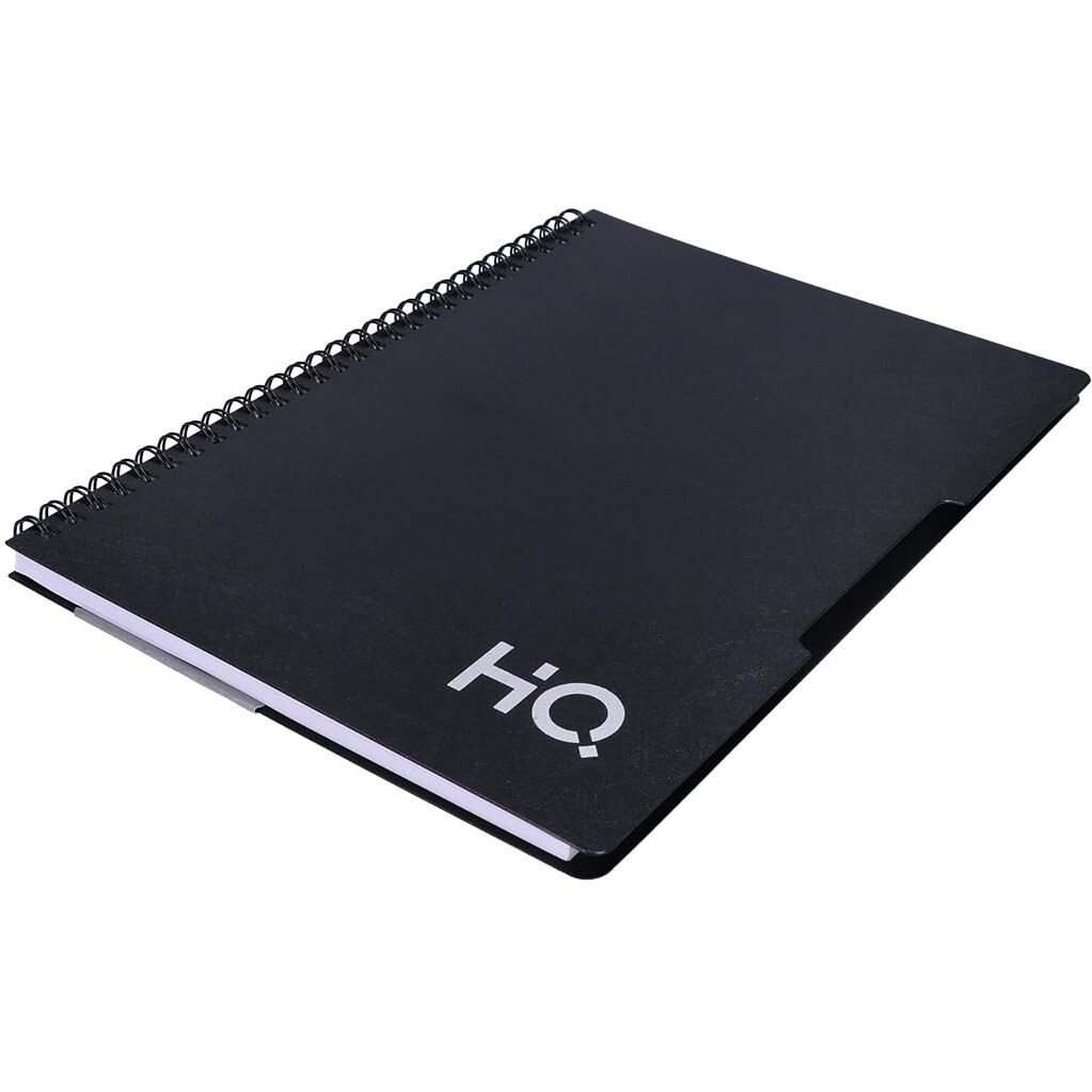 Navneet Youva | Single Subject Wiro Binding Office Spiral Notebook for Personal and Office Use | B5 Size - 25 cm x 17 cm | Black | 160 Pages