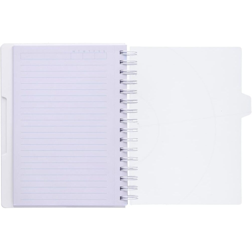 Navneet HQ | Five Subject Spiral Wiro Bound Notebook | 14.8 cm X 21 cm | 300 Pages | White