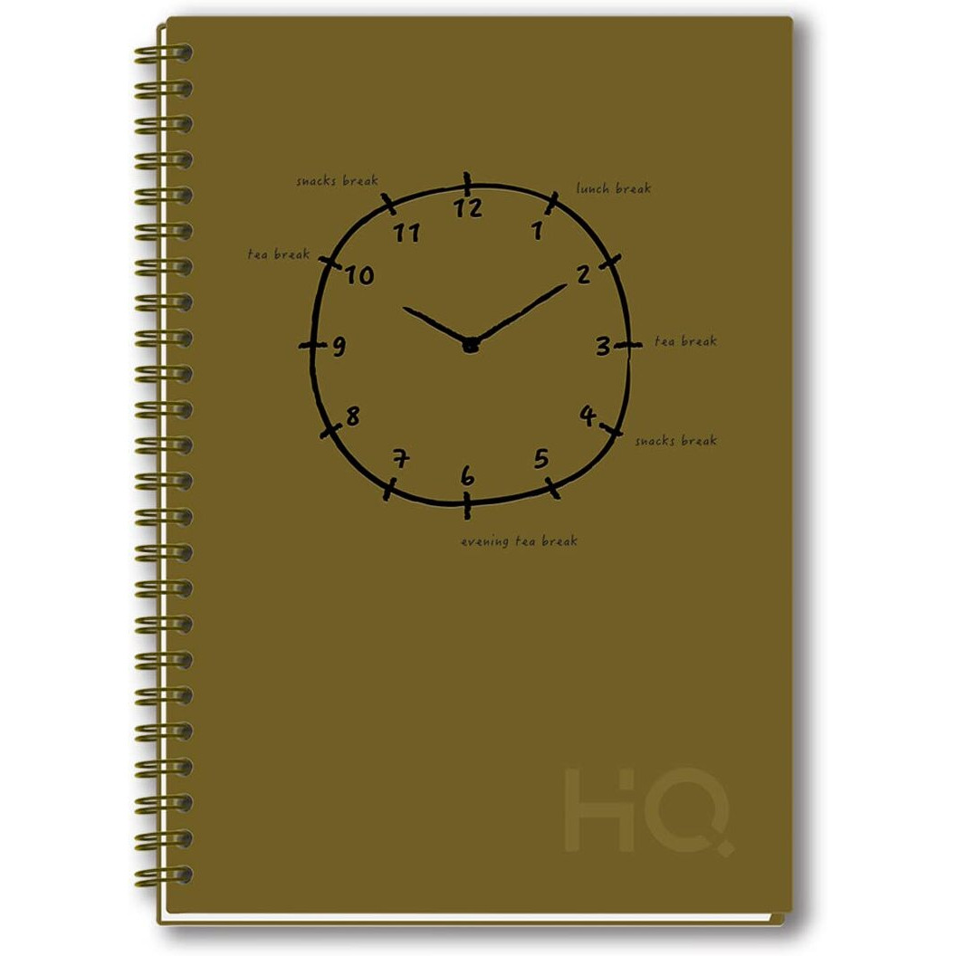 Navneet HQ | Hard Cover Notebook - Corporate Edge (Black) for Office and Professional Use | Wiro Bound and UV printing | Single Line | A5 Size - 21 cm x 14.8 cm | 192 Pages