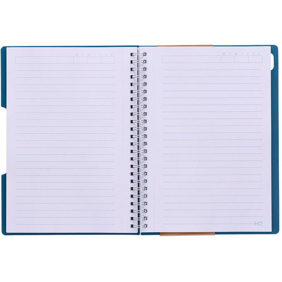 YOUVA Navneet Hq|Single Subject Book -Blue With Pp Cover|For Office And Personal Use|Wiro/Spiral Bound|Single Line|A5 Size -14.8 Cm X 21 Cm|160 Pages|Pack Of 1