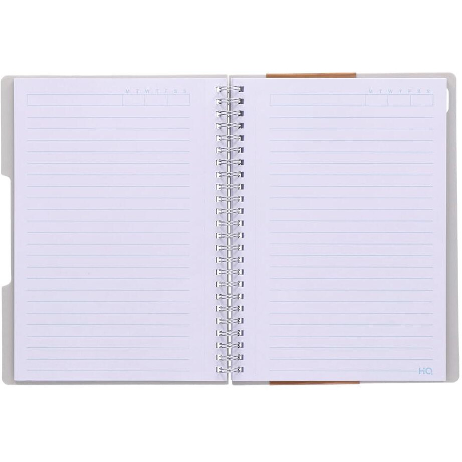 YOUVA Navneet Hq|Single Subject Book-Grey With Pp Cover|For Office And Personal Use|Wiro/Spiral Bound|Single Line|A5 Size-14.8 Cm X 21 Cm|160 Pages|Pack Of 1