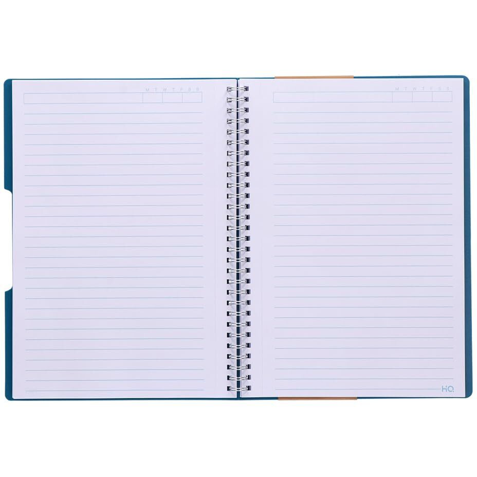 YOUVA Navneet Spiral Wiro Bound Single Subject Notebook |17.6X25 Cm |Single Line |160 Pages |Blue