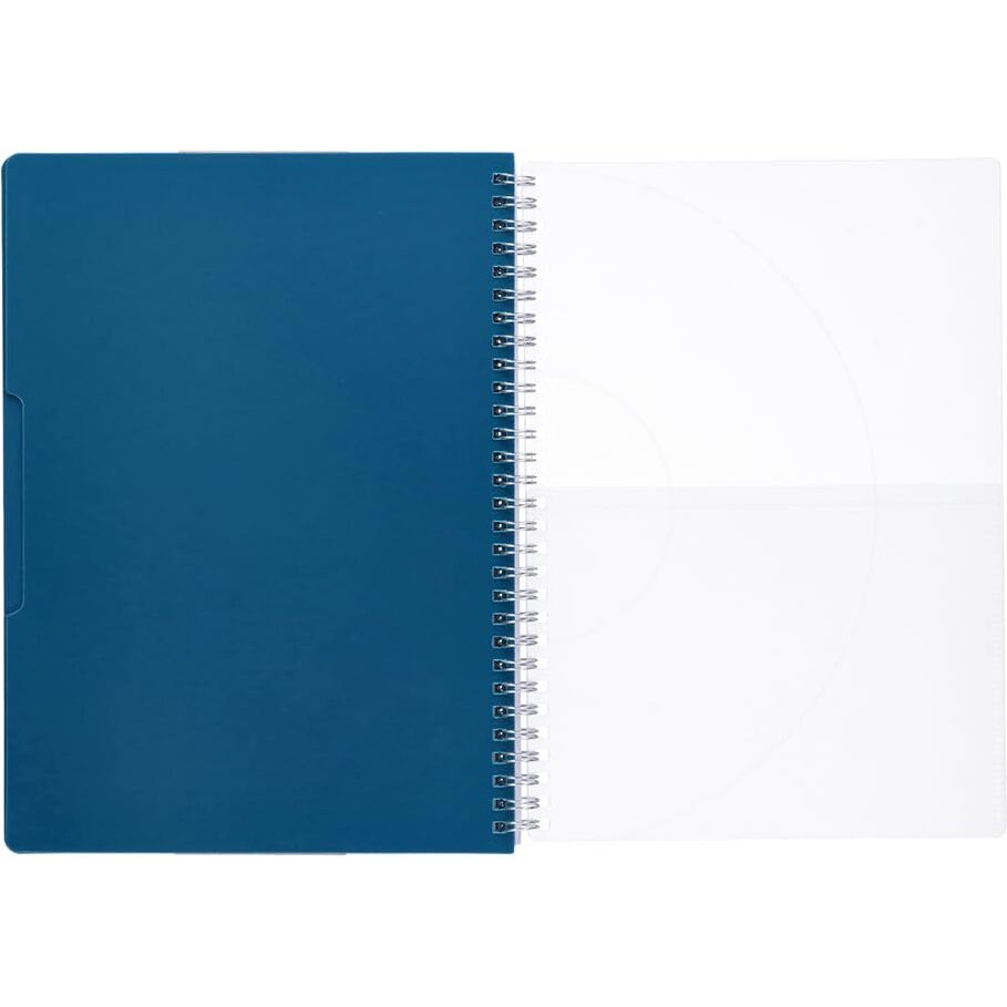 YOUVA Navneet Spiral Wiro Bound Single Subject Notebook |17.6X25 Cm |Single Line |160 Pages |Blue