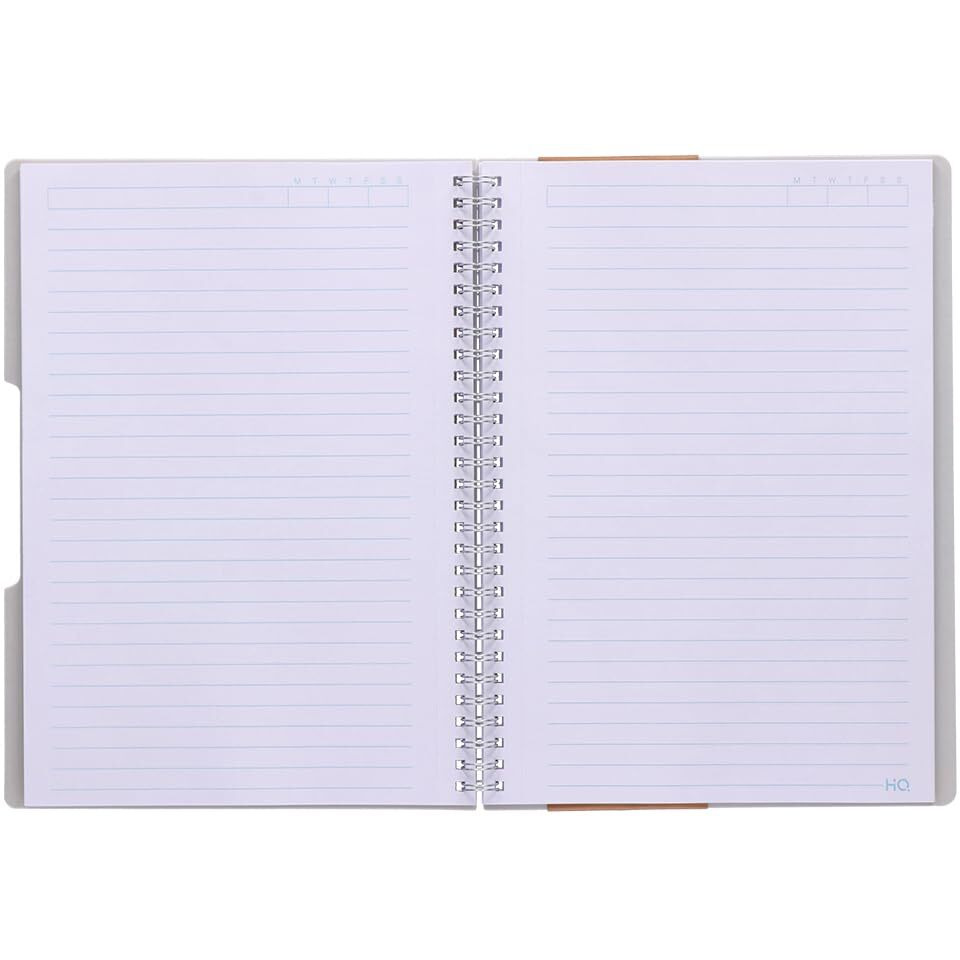 Navneet Youva | Spiral Wiro Bound Single Subject Notebook | 17.6x25 cm |Single Line |160 Pages |Grey