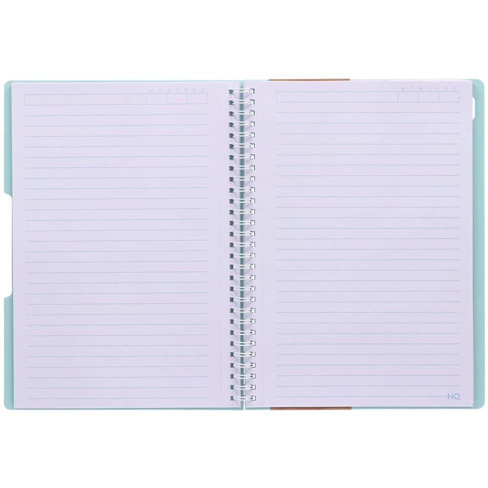 Navneet Youva HQ | Spiral Wiro Bound Single Subject Notebook |17.6x25 cm |Single Line |160 Pages |Mint Green