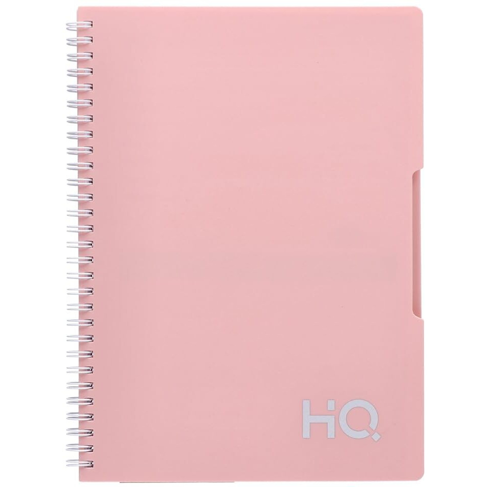 Navneet Youva HQ Spiral Wiro Bound Single Subject Notebook 17.6x25 cm Single Line 160 Pages - Salmon Pink