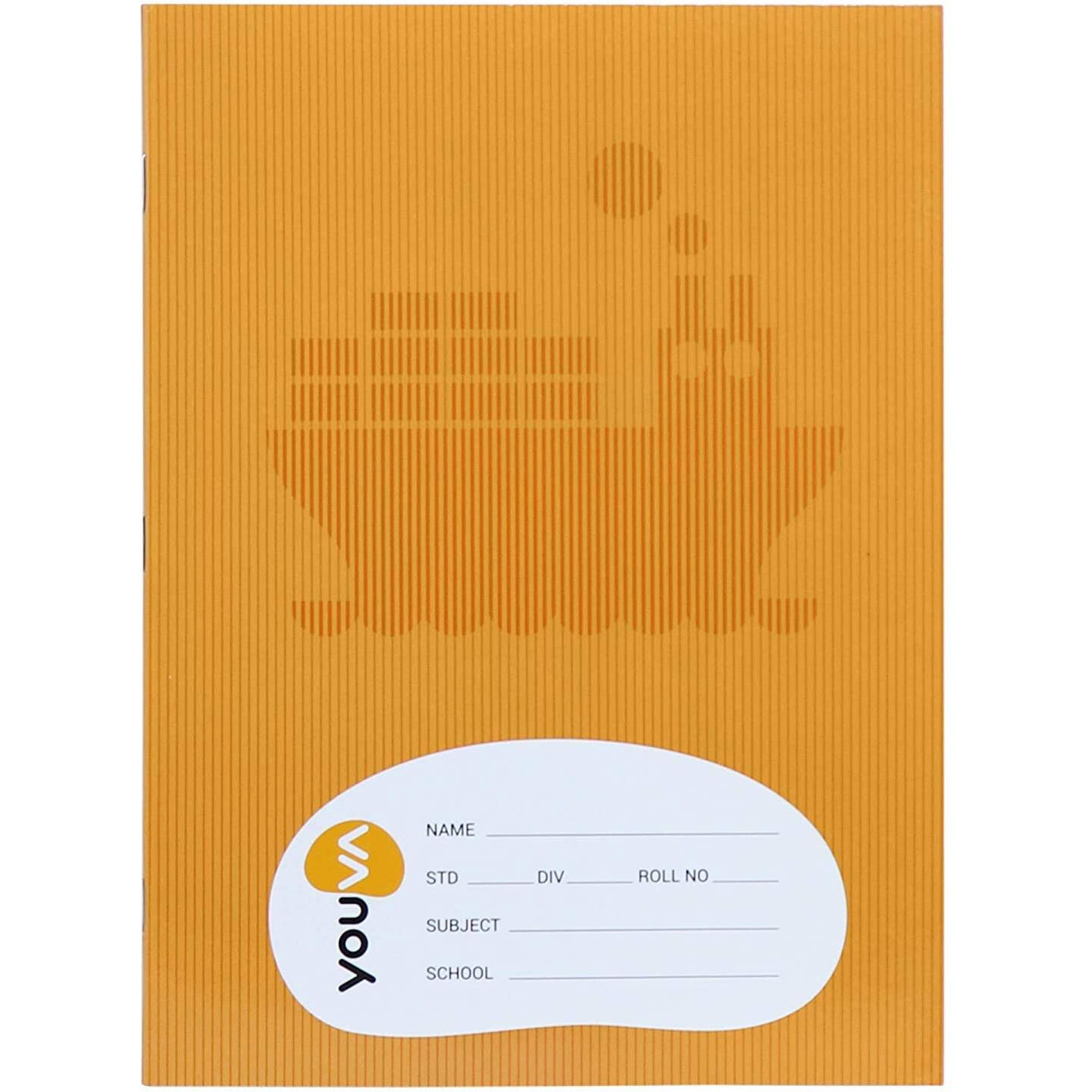 YOUVA Navneet Youva | Soft Bound | Brown Note Book | 18X24 Cm | Single Line | 92 Pages | Pack Of 6