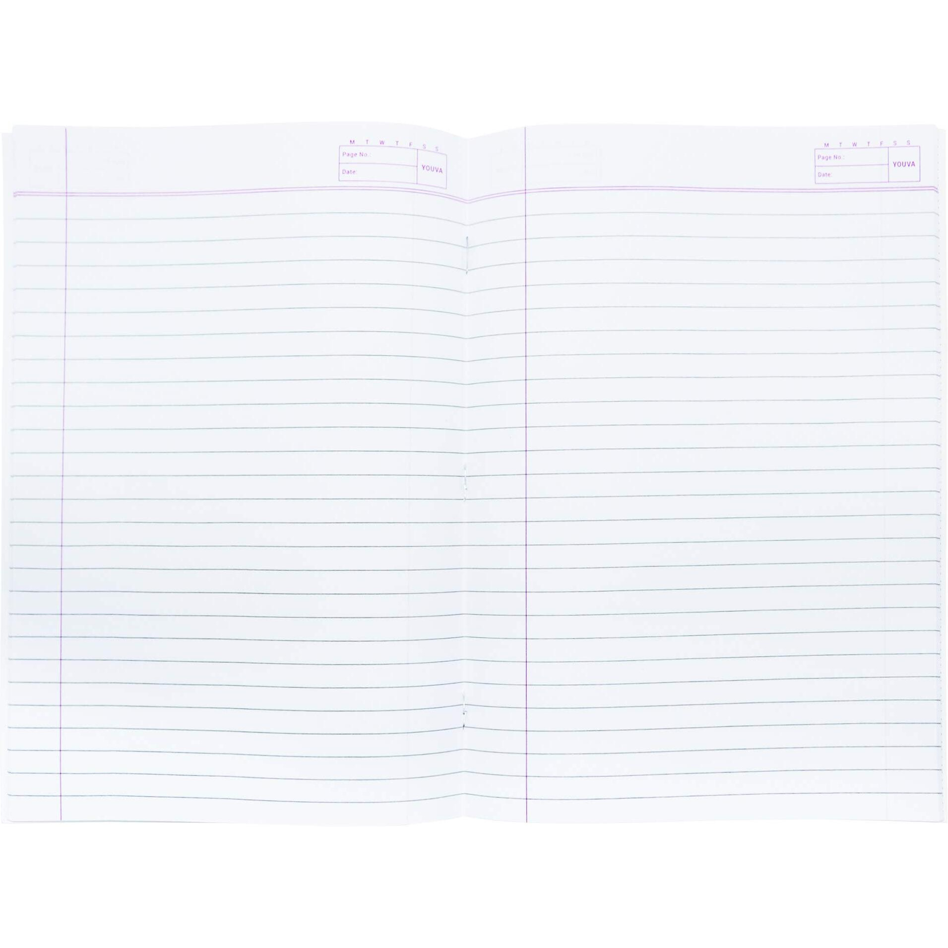 YOUVA Navneet Youva | Soft Bound | Brown Note Book | 18X24 Cm | Single Line | 92 Pages | Pack Of 6