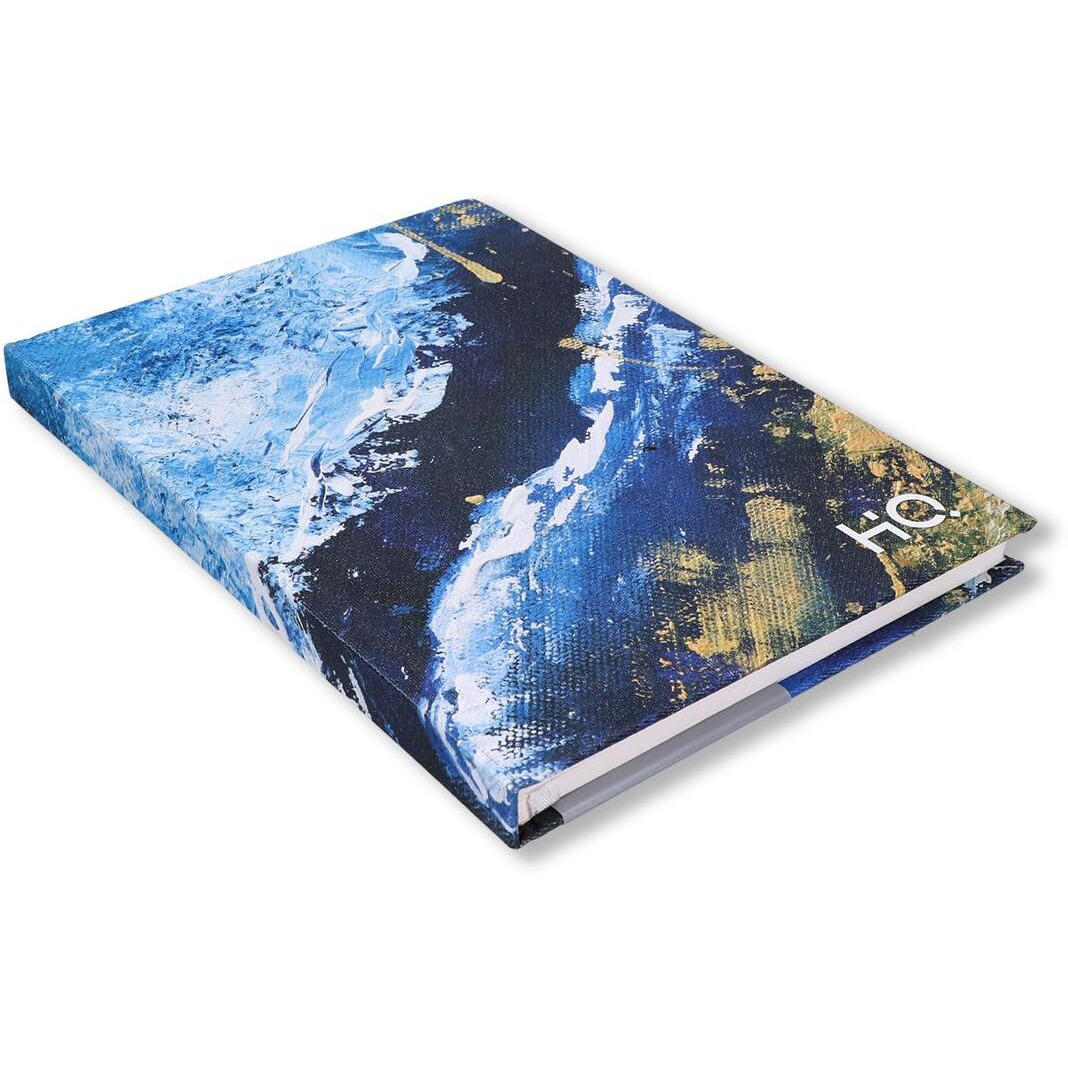 HQ by Navneet My notes CBNB Master Piece (A5 Size) Artistic Design Blue Abstract Canvas