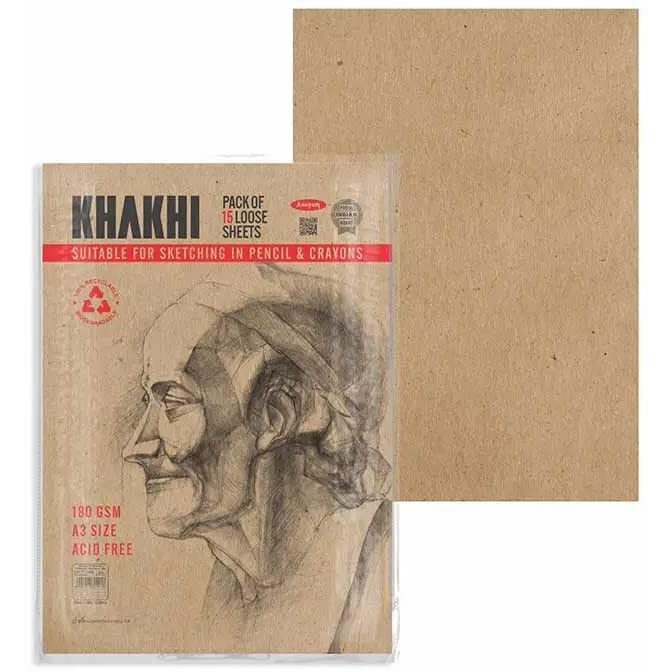 Anupam Kraft Paper Brown Colour Loose Sheets 180 GSM A3