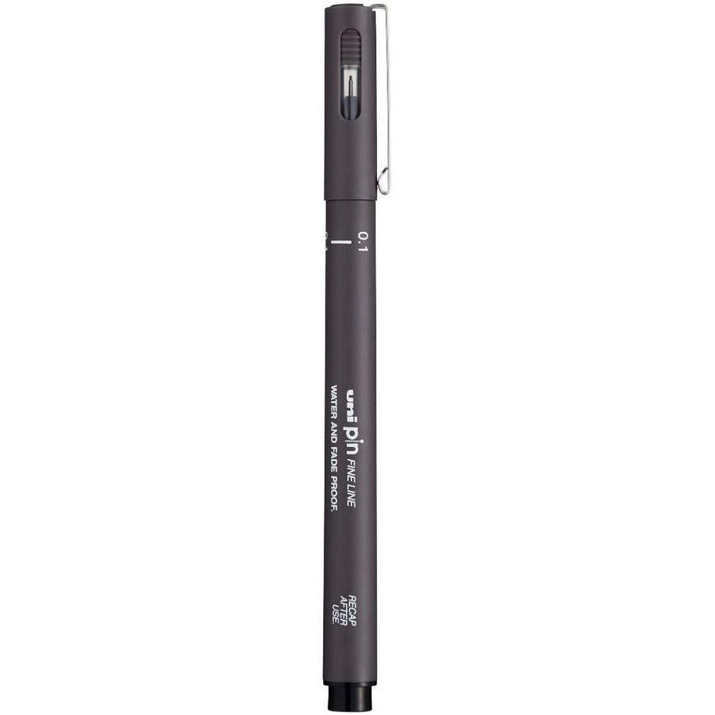 Uniball PIN-200 0.1 mm Fineliner Drawing Pen | Water & Fade Proof Pigment Ink | Ideal For Technical Drawing, Mandala, Calligraphy, Sketching, Doodle Drawing & DIY Crafts | Dark Grey, Pack of 1