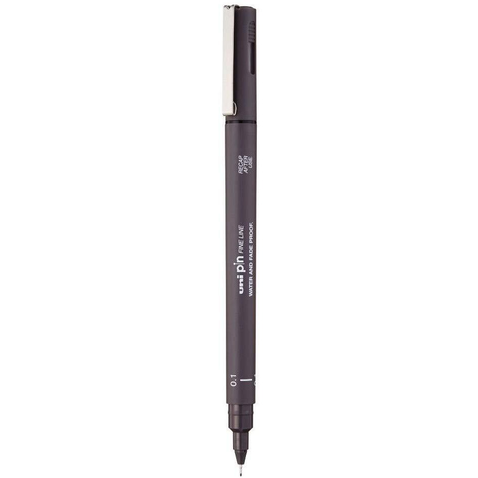 Uniball PIN-200 0.1 mm Fineliner Drawing Pen | Water & Fade Proof Pigment Ink | Ideal For Technical Drawing, Mandala, Calligraphy, Sketching, Doodle Drawing & DIY Crafts | Dark Grey, Pack of 1