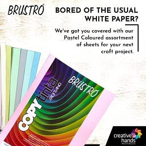 BRUSTRO Copytinta Coloured Craft Paper A4 Size 80 GSM Light Pink Shade (ROSA), 30 Sheets Pack. Double Side Coloured for Office Printing, Art, Origami, Craft.