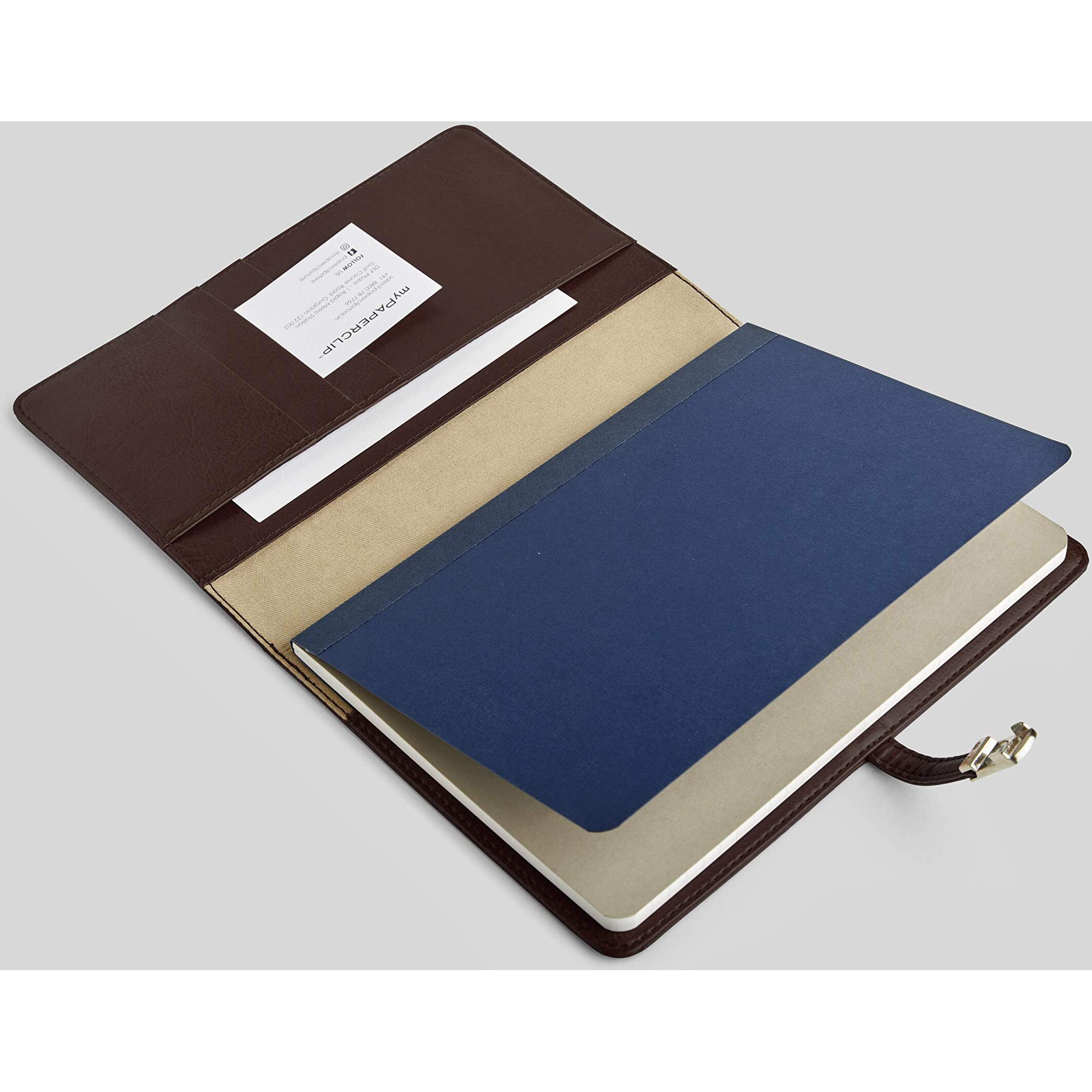 myPAPERCLIP Personal Organiser, Classic Edition, Fits Any A5 Size Notebook, Magnetic Lock (Classic - L1 Brown)