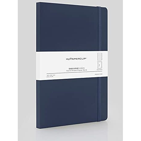 myPAPERCLIP Executive Series Notebook | Section Thread Bound with Hand Drawn Paper Back | Notebook For Gifting | Stationery Notebook | A5, Ruled, 192 Pages, 80 GSM, Multicolor, Pack of 5