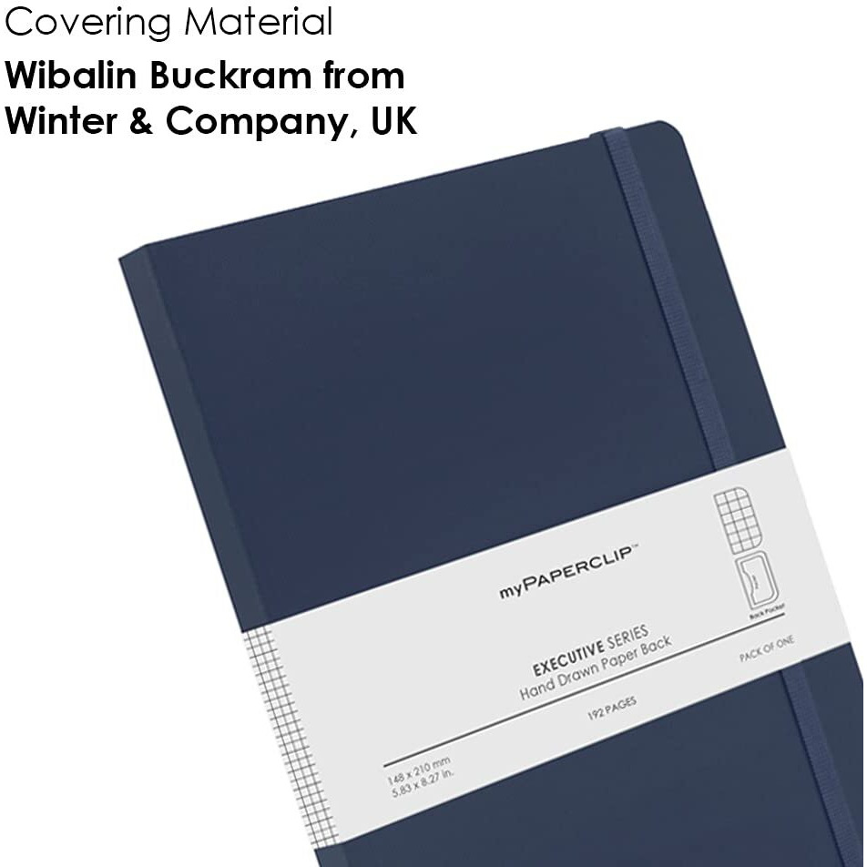 myPAPERCLIP Executive Series Notebook, A5 (148 x 210mm, 5.83 x 8.27 in.) Checks, ESX192A5-C Blue