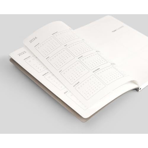 myPAPERCLIP 2025 Weekly Planner, Section Thread Bound, Hand Drawn Paper Back, A5 (148 x 210 mm, 5.83 x 8.27 in), Claret