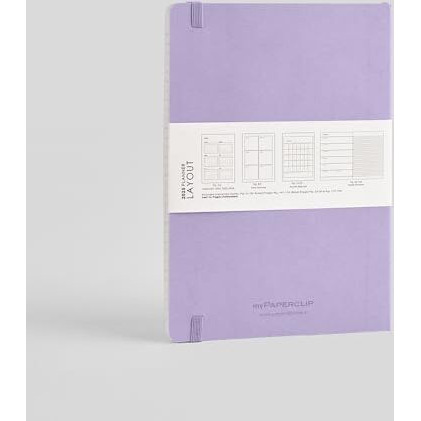 myPAPERCLIP 2025 Weekly Planner, Section Thread Bound, Hand Drawn Paper Back, A5 (148 x 210 mm, 5.83 x 8.27 in), Lilac