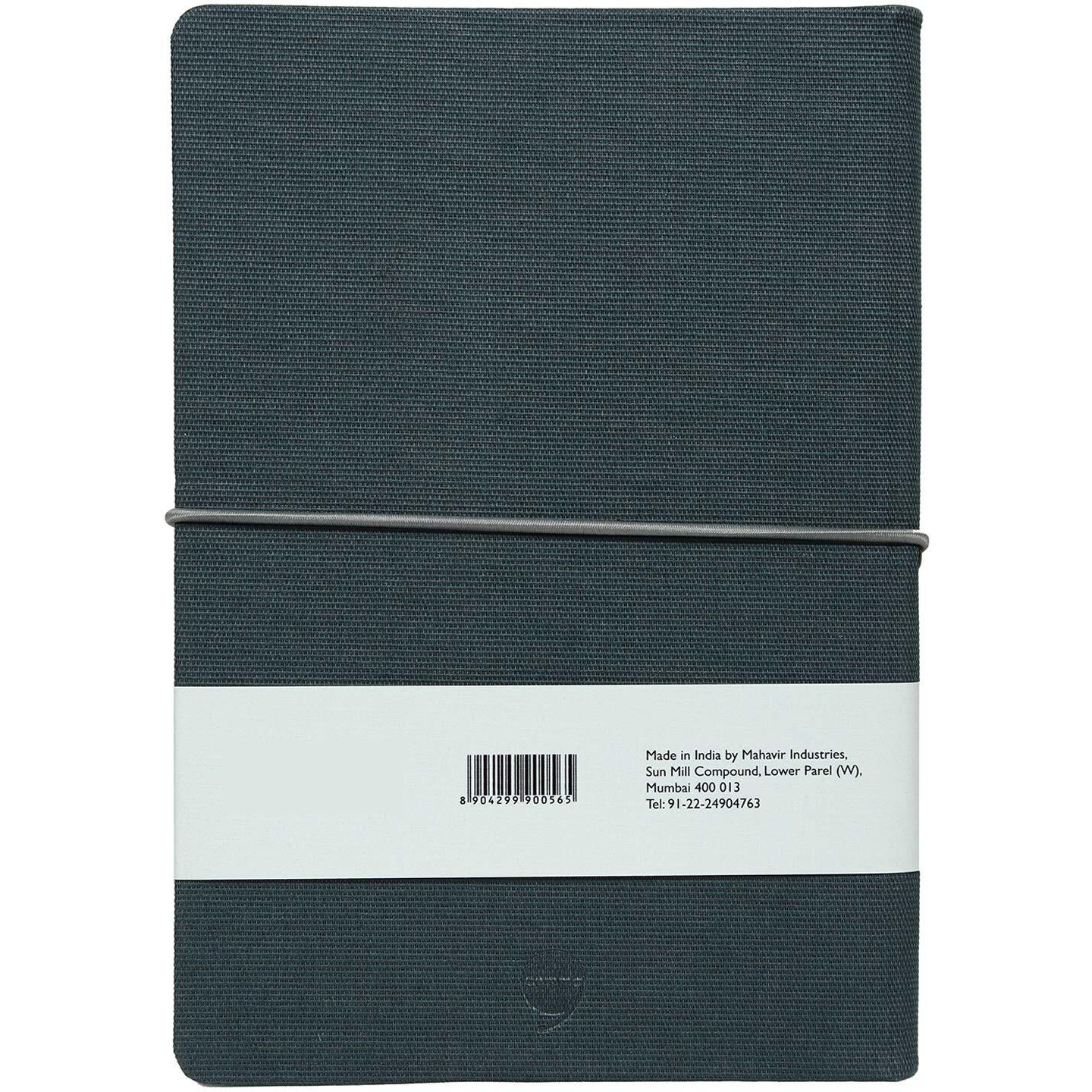 COMMA Regina  A5 Size  Hard Bound Notebook with a Horizontal Elastic Band Closure  192 Pages  80gsm Natural Shade Paper  Fabric Cover Material  (Greyish Green)
