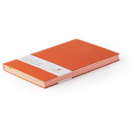 COMMA Linea | A5 size Hard Bound Notebook | 96 Coloured & 128 Natural Shade Unruled Pages of 80gsm Paper (Rust)