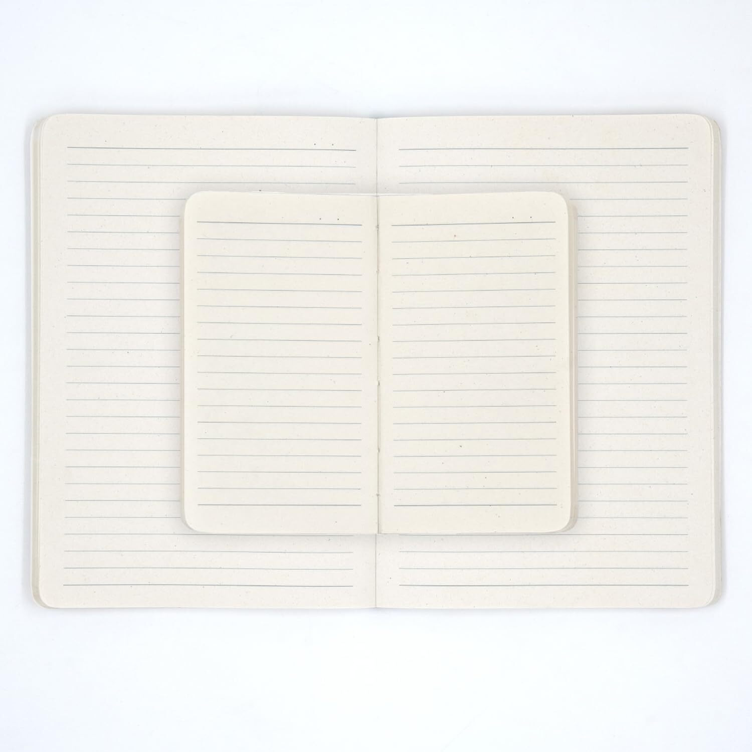 COMMA | Ecologique Notebook Combo | A5 Size & A6 Pocket Size | Eco-friendly Hard Bound Notebook with Elastic Band Closure | 192 Pages | 80gsm Natural Shade Paper | Recycled Cover Board  Blue