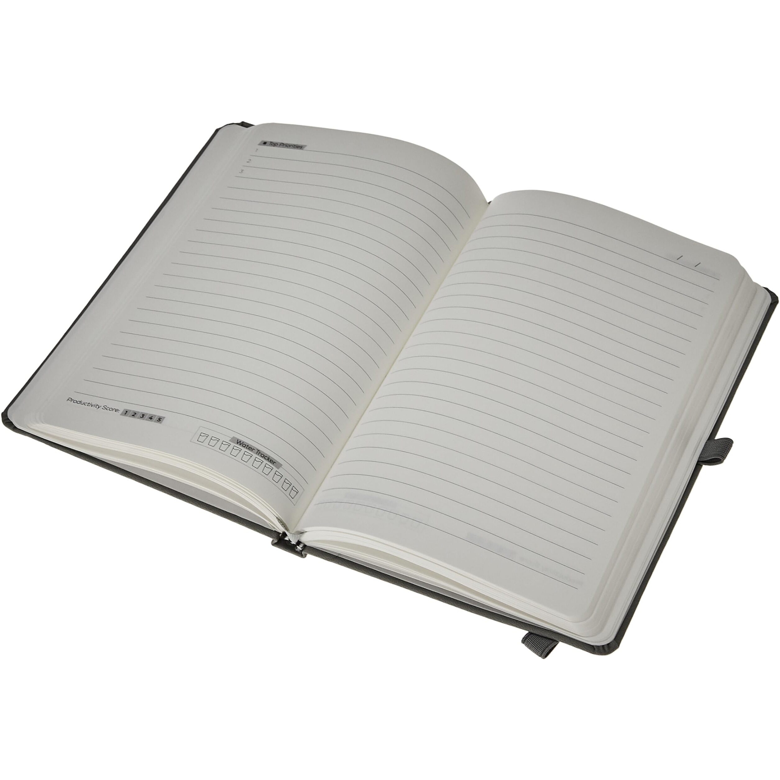 DOODLE Executive Diary with elastic Slider and Pen Loop | A5 Hard Bound | Undated | 192 Ruled Pages | 80 GSM (Apex Grey)