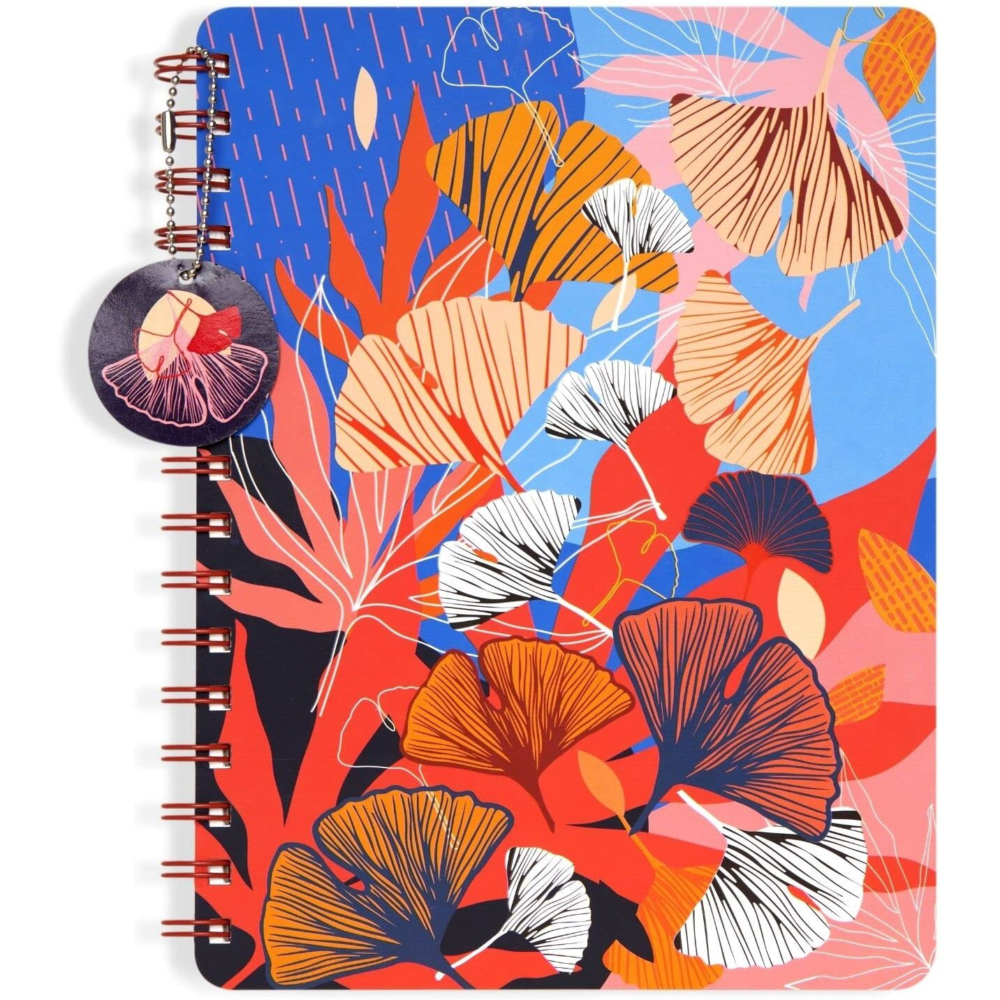 DOODLE Wiro Glam Hard Bound Spiral Notebook Diary with Bookmark Dangler and Sticker Pages I B5 I Undated I 160 Ruled Pages (Power Petals)