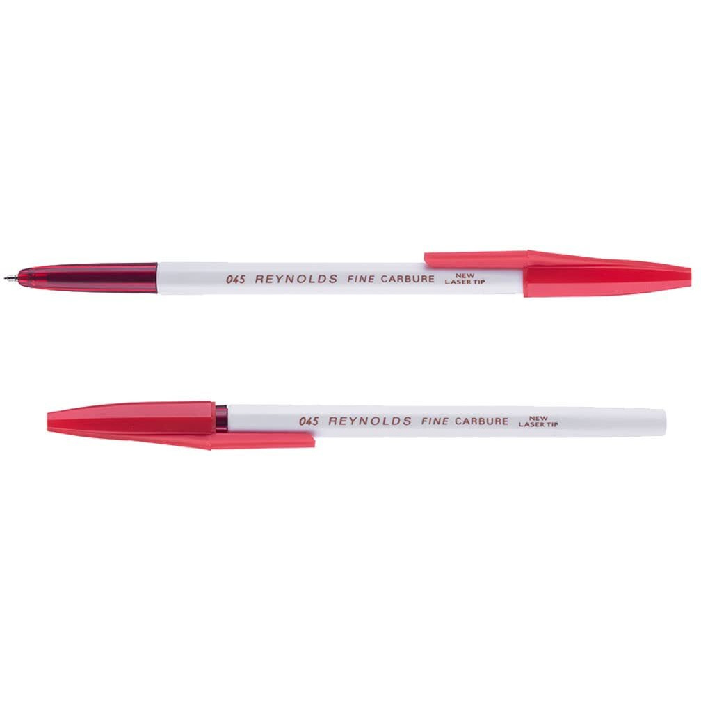 Reynolds 045 Ball Pen SET - 10 RED PENS WITH COMFORTABLE GRIP |RED BALL PENS FOR WRITING | PEN FOR STUDENTS & OFFICE STATIONERY | 0.7 mm TIP SIZE