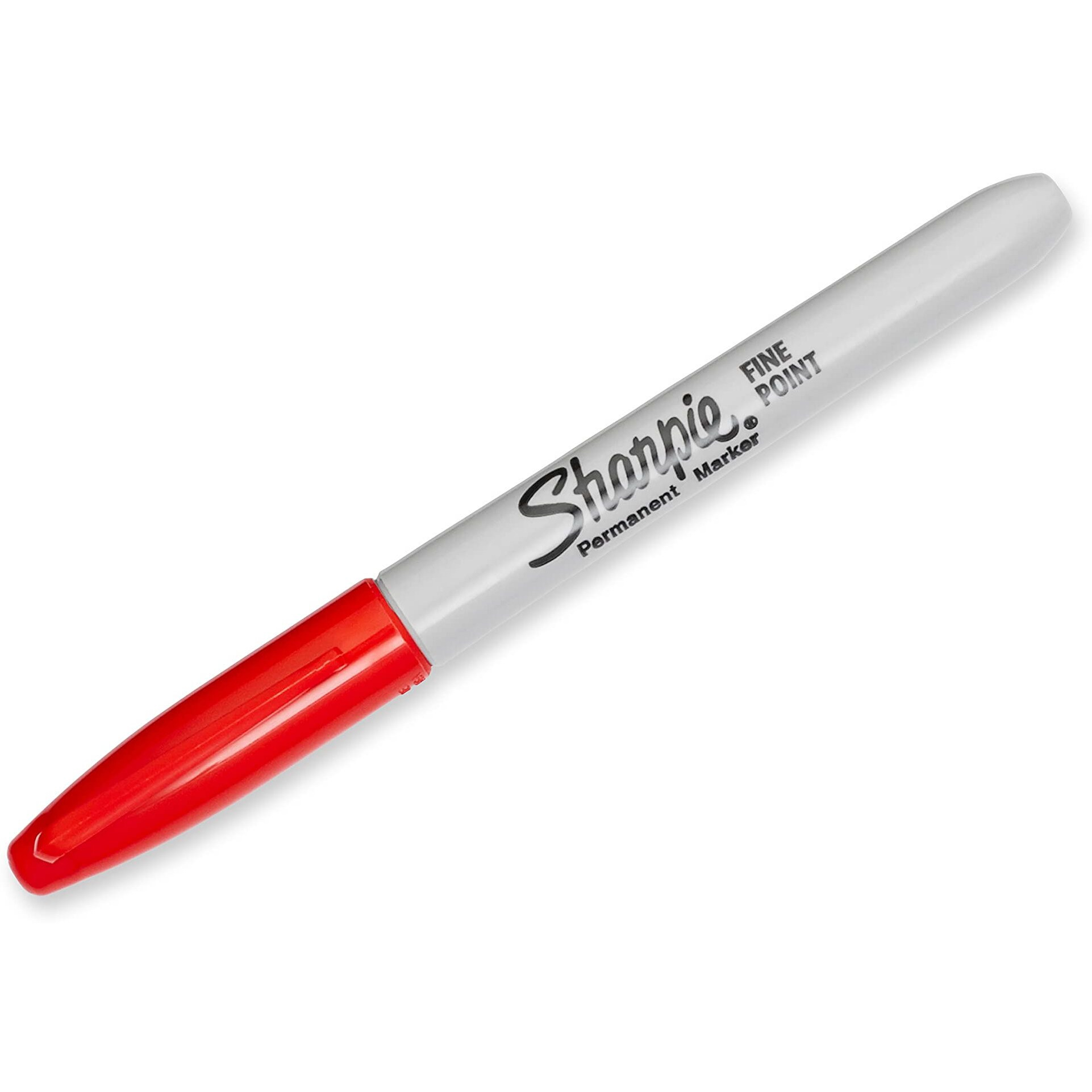 Sharpie Red Permanent Marker Fine Tip for Precise Writing |Suitable for Multipurpose Usage| Smudge Free | Office Stationery Items | Pack of 12