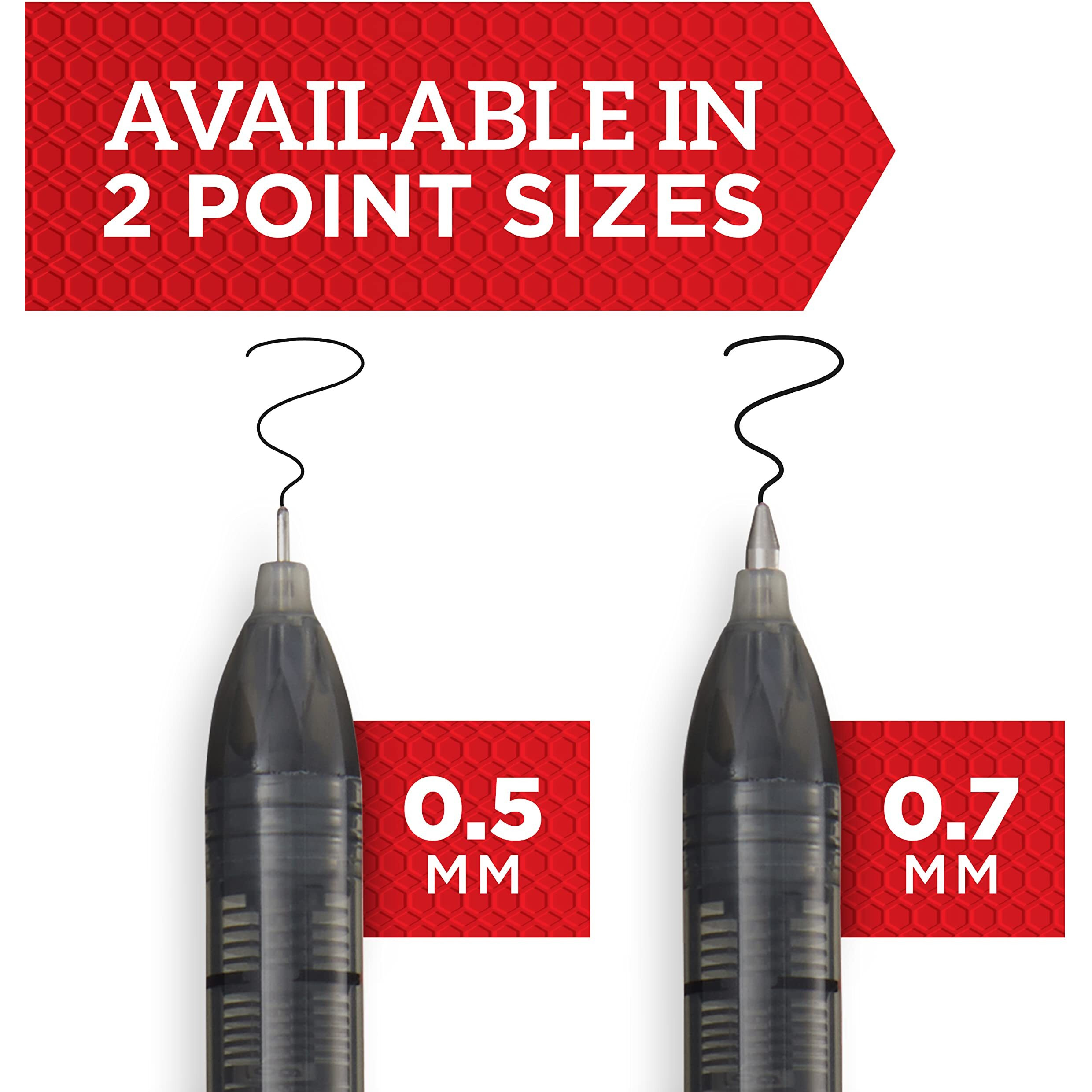 SHARPIE Black Roller Ball Pen |Smudge Proof Ideal for Regular Office Usage |Stationery Items | Needle Point (0.5mm) |Pack of 12